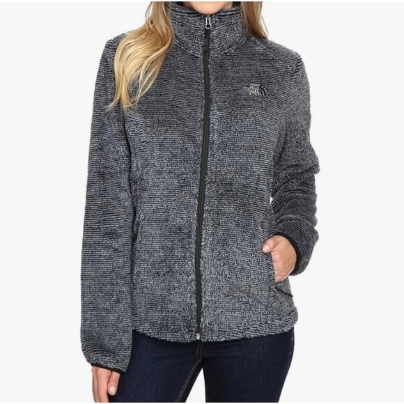 The North Face Jackets & Blazers - The North Face Womens Osito 2 Fleece Zip Jacket Black Mid Grey Stripe size Small
